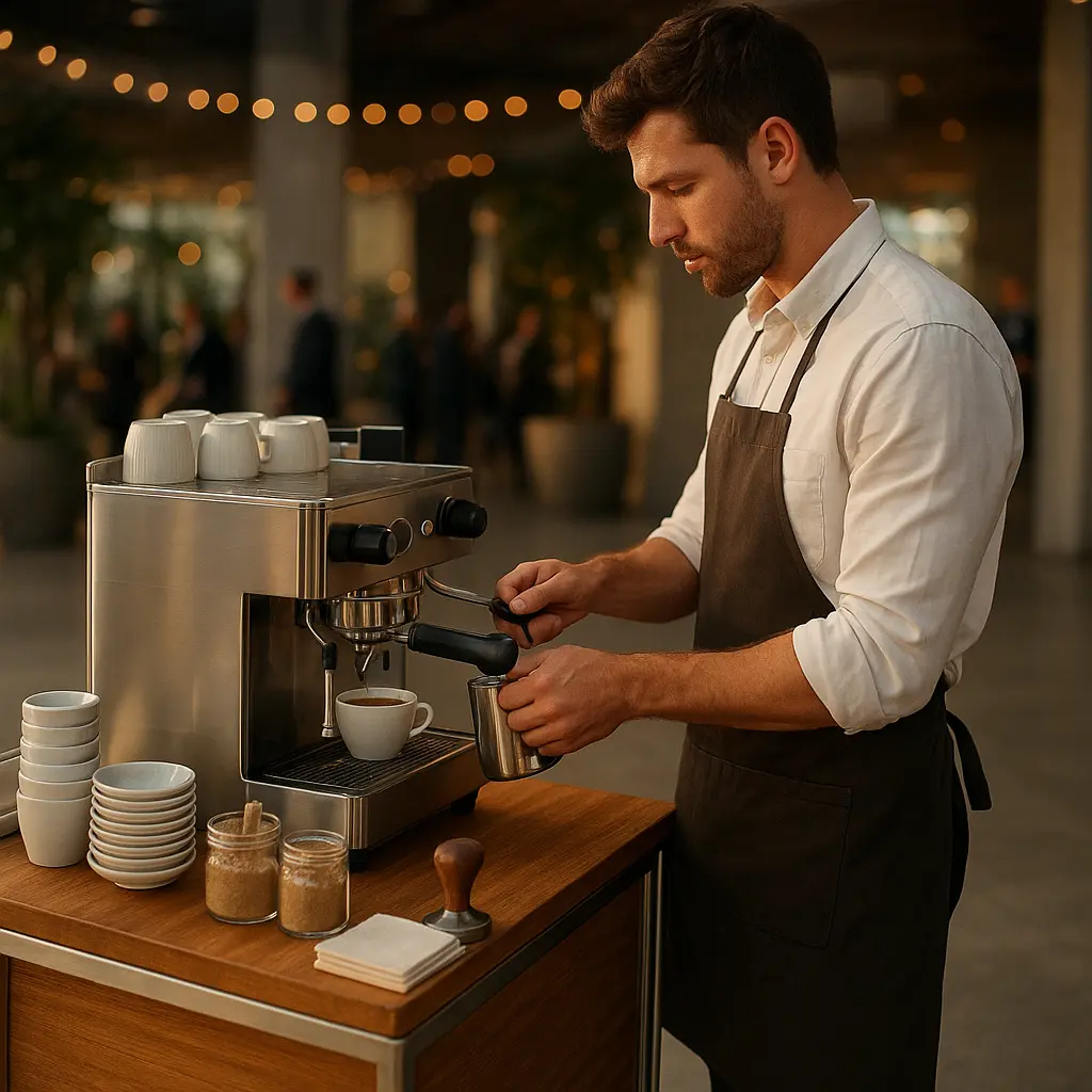 Mobiler Coffee Cart bei einem Event in Zürich