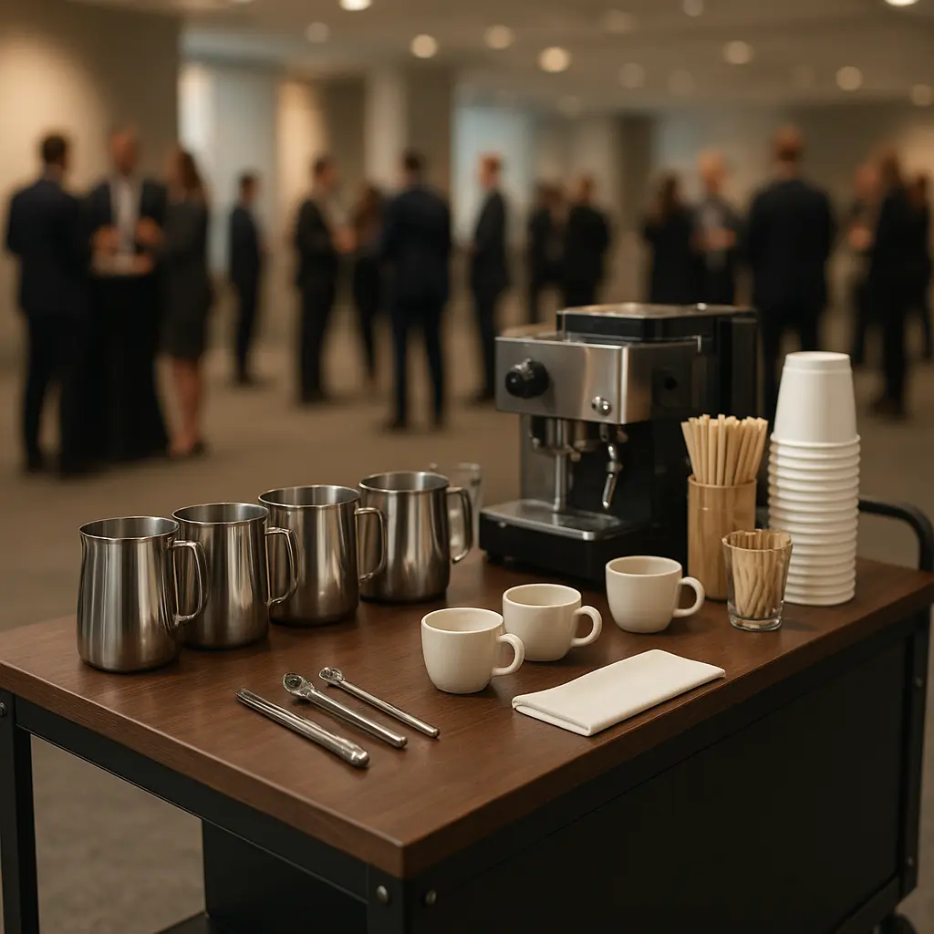 Mobiler Coffee Cart bei einem Corporate Event